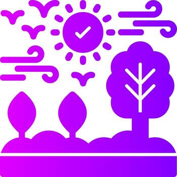 Air quality Solid Multi Gradient Icon vector