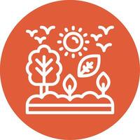 Conservation Outline Circle Icon vector