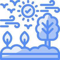 Air quality Line Filled Blue Icon vector