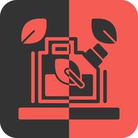 Biofuel Red Inverse Icon vector