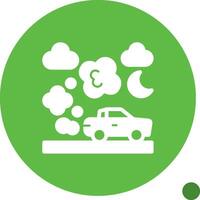 Pollution Glyph Shadow Icon vector