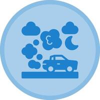 Pollution Multicolor Circle Icon vector