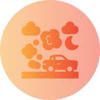 Pollution Gradient Circle Icon vector