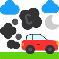 Pollution Flat Icon vector