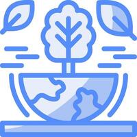 Environmental awareness Line Filled Blue Icon vector