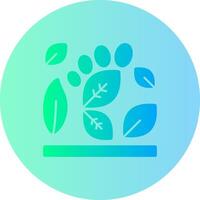 Carbon footprint Gradient Circle Icon vector