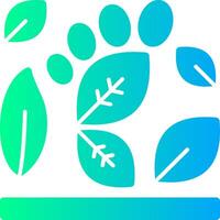 Carbon footprint Solid Multi Gradient Icon vector