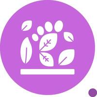 Carbon footprint Glyph Shadow Icon vector