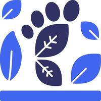 Carbon footprint Solid Two Color Icon vector