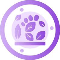 Carbon footprint Glyph Gradient Icon vector