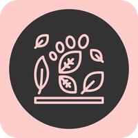 Carbon footprint Linear Round Icon vector