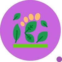 Carbon footprint Flat Shadow Icon vector