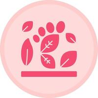 Carbon footprint Multicolor Circle Icon vector