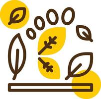 Carbon footprint Yellow Lieanr Circle Icon vector