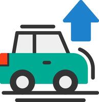 Car with up arrow Flat Icon vector