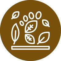 Carbon footprint Outline Circle Icon vector