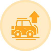 Car with up arrow Multicolor Circle Icon vector