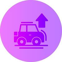 Car with up arrow Gradient Circle Icon vector