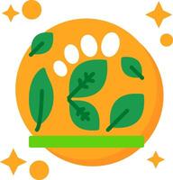 Carbon footprint Tailed Color Icon vector