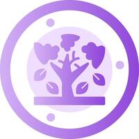 Tree Glyph Gradient Icon vector