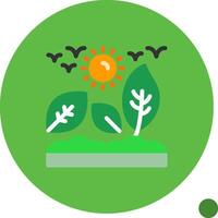 hoja plano sombra icono vector