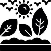 Leaf Glyph Icon vector