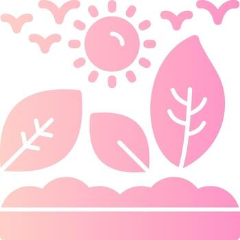 hoja sólido multi degradado icono vector