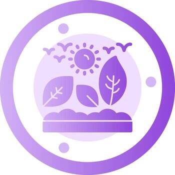 Leaf Glyph Gradient Icon vector