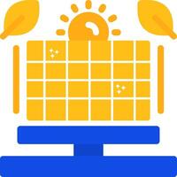 Solar panel Flat Two Color Icon vector