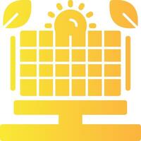 Solar panel Solid Multi Gradient Icon vector