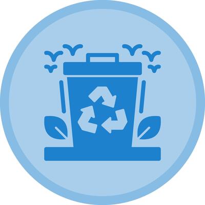 Recycling bin Multicolor Circle Icon
