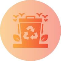 Recycling bin Gradient Circle Icon vector