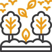Forest Line Circle Icon vector