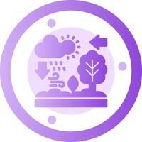 Ecosystem Glyph Gradient Icon vector