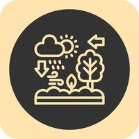 Ecosystem Linear Round Icon vector