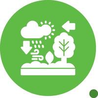 ecosistema glifo sombra icono vector