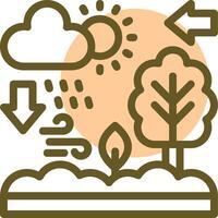 Ecosystem Linear Circle Icon vector