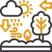 Ecosystem Line Circle Icon vector