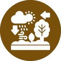 Ecosystem Glyph Circle Icon vector