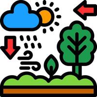 Ecosystem Line Filled Icon vector