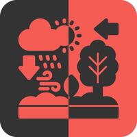 Ecosystem Red Inverse Icon vector