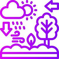 Ecosystem Linear Gradient Icon vector