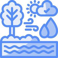 Clean water Line Filled Blue Icon vector