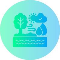 Clean water Gradient Circle Icon vector