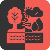Clean water Red Inverse Icon vector