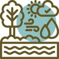 Clean water Linear Circle Icon vector