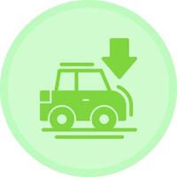 Car with down arrow Multicolor Circle Icon vector