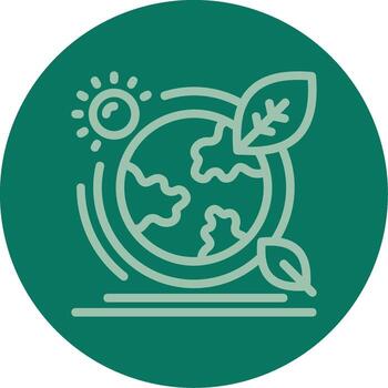 Ozone layer Line Multi color Icon vector