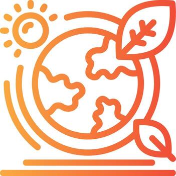 Ozone layer Linear Gradient Icon vector