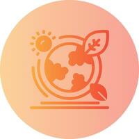 Ozone layer Gradient Circle Icon vector